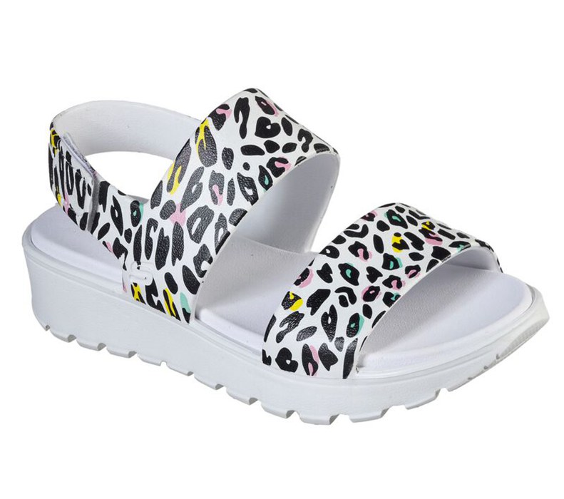 Skechers Cali Gear: Footsteps - Wild Thang - Womens Sandals White/Multicolor [AU-BI4093]